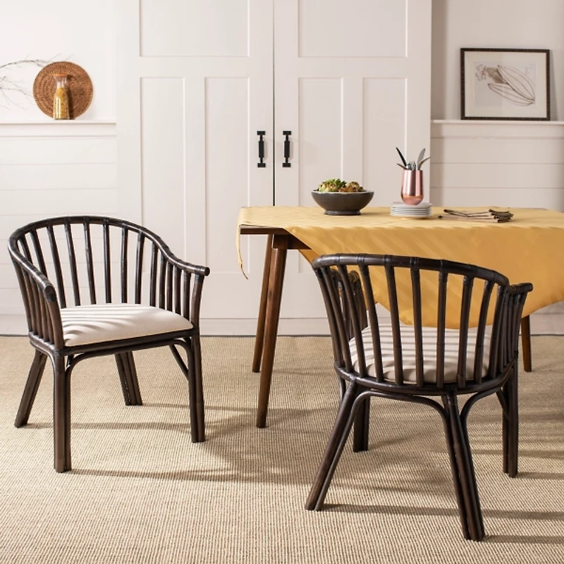 Dark Brown Rattan Birdie Armchair