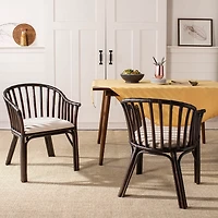 Dark Brown Rattan Birdie Armchair