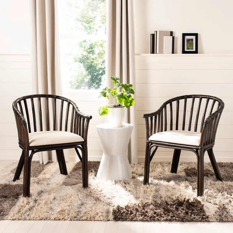 Dark Brown Rattan Birdie Armchair