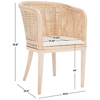 Natural Whitewash Mable Accent Chair