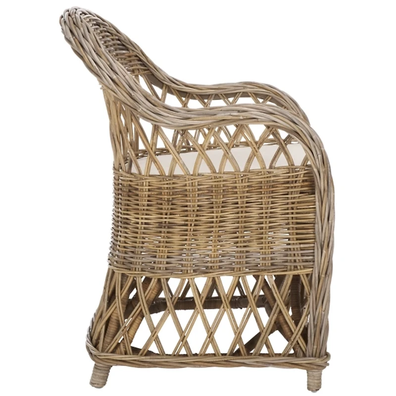 Rattan Wicker Club Accent Chair
