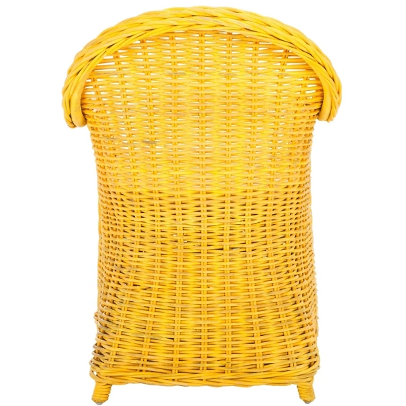 Yellow Wicker Myra Accent Chair