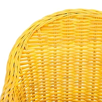 Yellow Wicker Myra Accent Chair