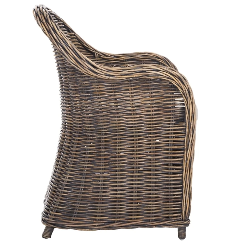 Black Wash Wicker Myra Accent Chair