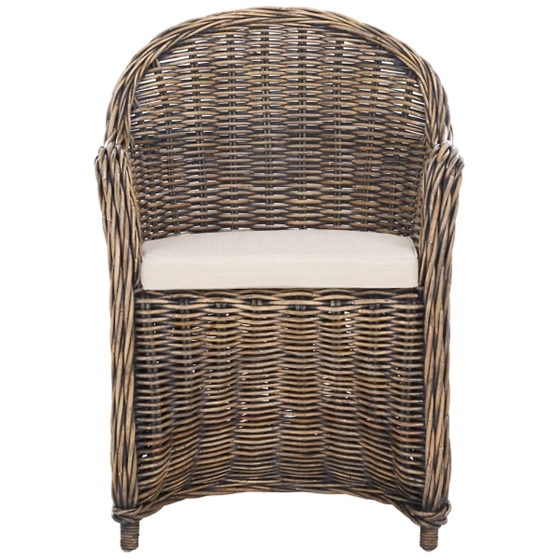 Black Wash Wicker Myra Accent Chair