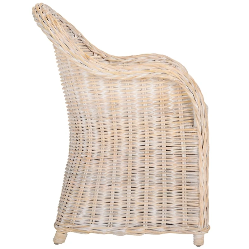 Whitewash Wicker Myra Accent Chair