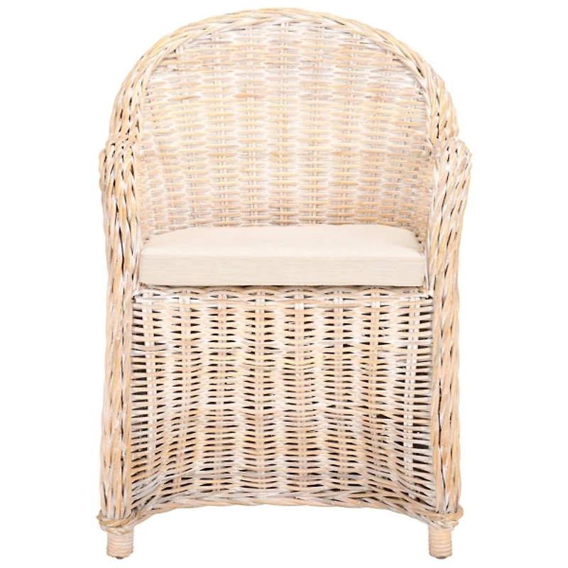 Whitewash Wicker Myra Accent Chair