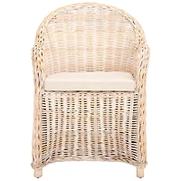 Whitewash Wicker Myra Accent Chair