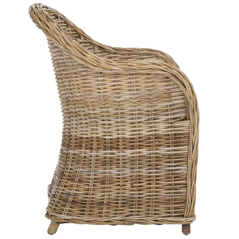 Gray Wash Rattan Zayne Accent Chair