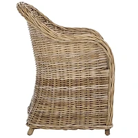 Gray Wash Rattan Zayne Accent Chair