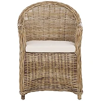 Gray Wash Rattan Zayne Accent Chair