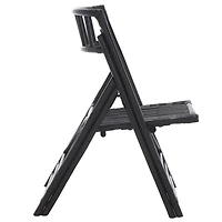 Black Rattan Maya Folding Chairs, Set of 2