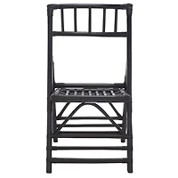 Black Rattan Maya Folding Chairs, Set of 2