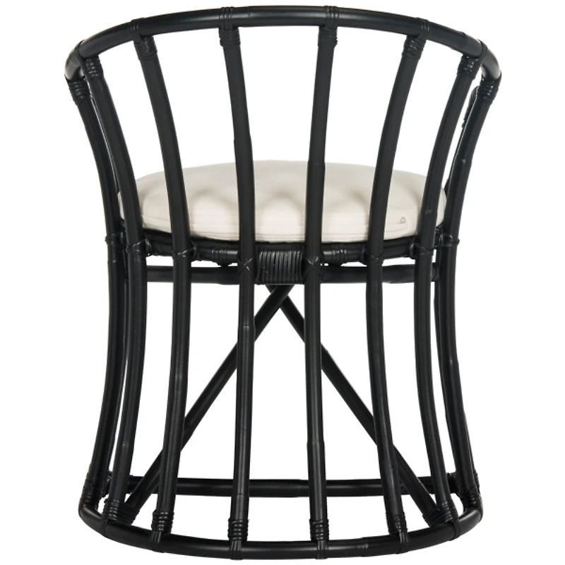 Modern Black Rattan Bali Accent Chair