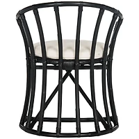 Modern Black Rattan Bali Accent Chair