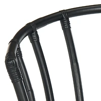 Modern Black Rattan Bali Accent Chair