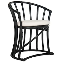 Modern Black Rattan Bali Accent Chair