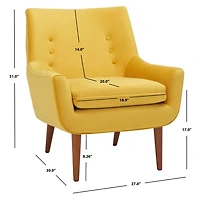 Gold Velvet Tufted Nettie Armchair
