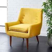 Gold Velvet Tufted Nettie Armchair