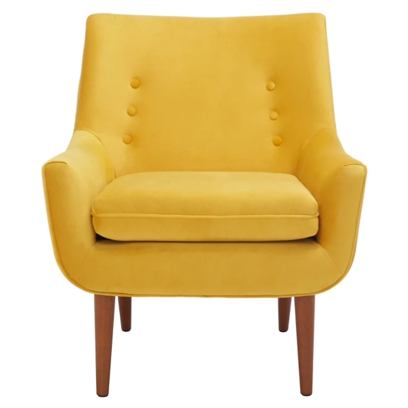 Gold Velvet Tufted Nettie Armchair