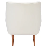 Cream Velvet Tufted Nettie Armchair