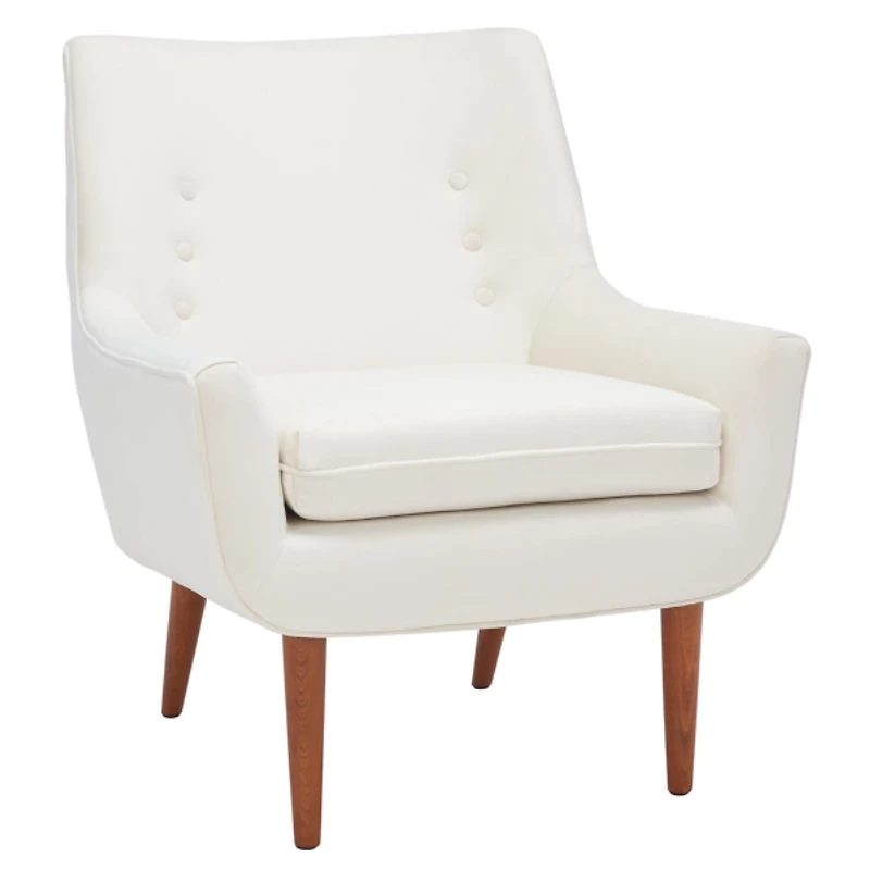 Cream Velvet Tufted Nettie Armchair