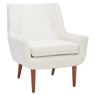 Cream Velvet Tufted Nettie Armchair
