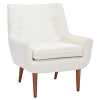 Cream Velvet Tufted Nettie Armchair