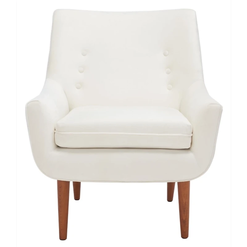 Cream Velvet Tufted Nettie Armchair