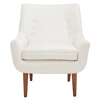Cream Velvet Tufted Nettie Armchair