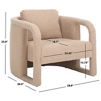 Tan Boucle Modern Piper Accent Chair