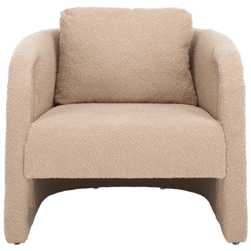 Tan Boucle Modern Piper Accent Chair