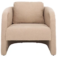 Tan Boucle Modern Piper Accent Chair