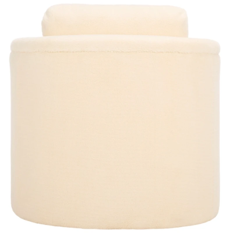 Cream Sherpa Modern Piper Accent Chair