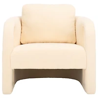 Cream Sherpa Modern Piper Accent Chair
