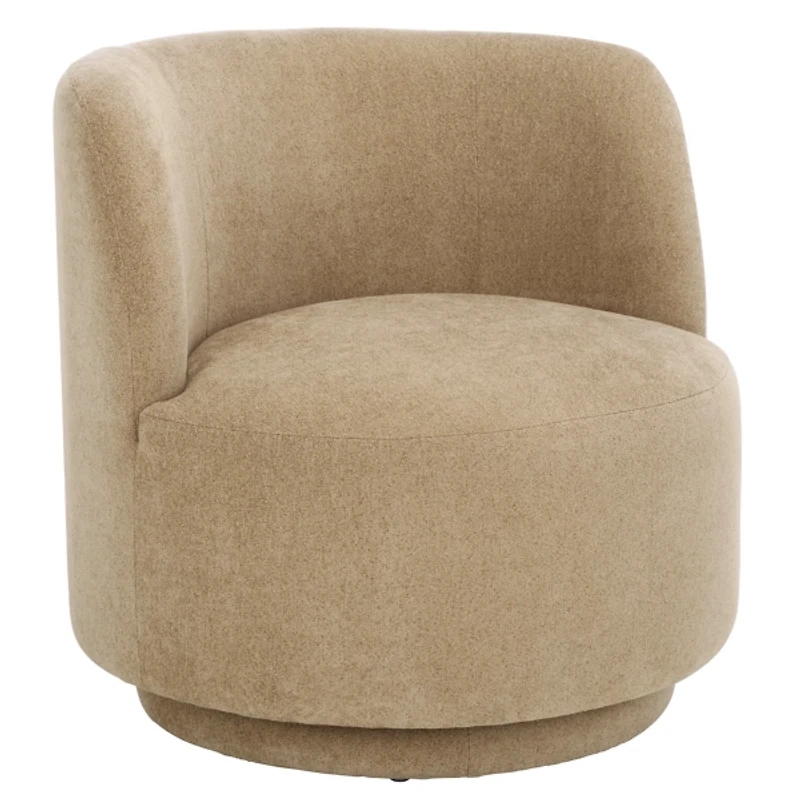 Beige Olcay Modern Swivel Accent Chair
