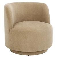 Beige Olcay Modern Swivel Accent Chair