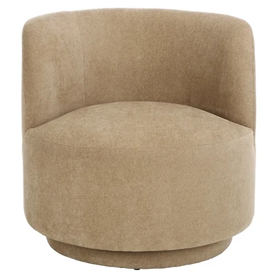 Beige Olcay Modern Swivel Accent Chair