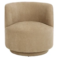 Beige Olcay Modern Swivel Accent Chair