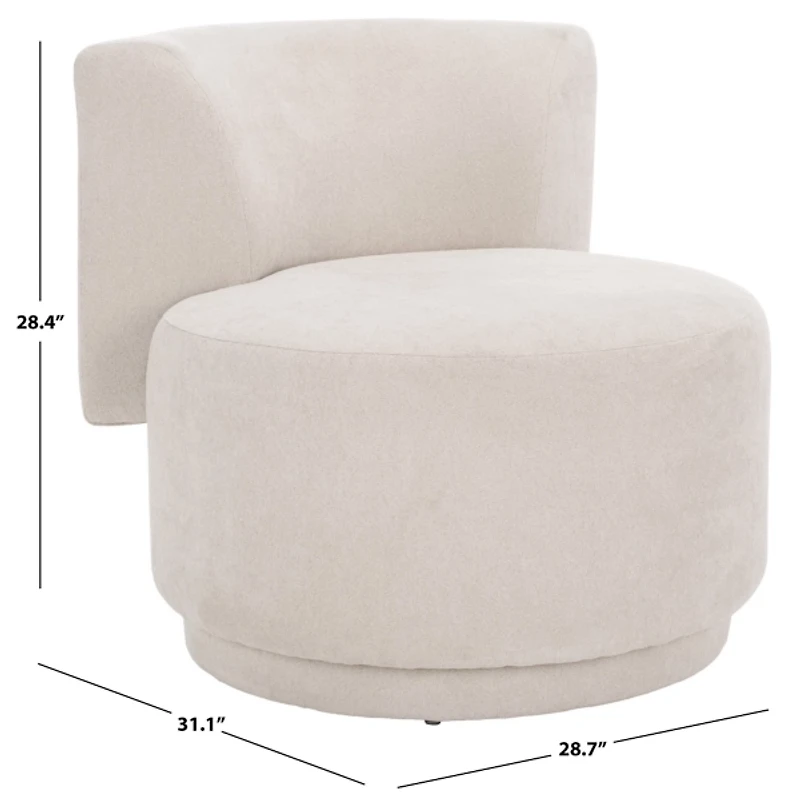 Beige Besima Upholstered Accent Chair