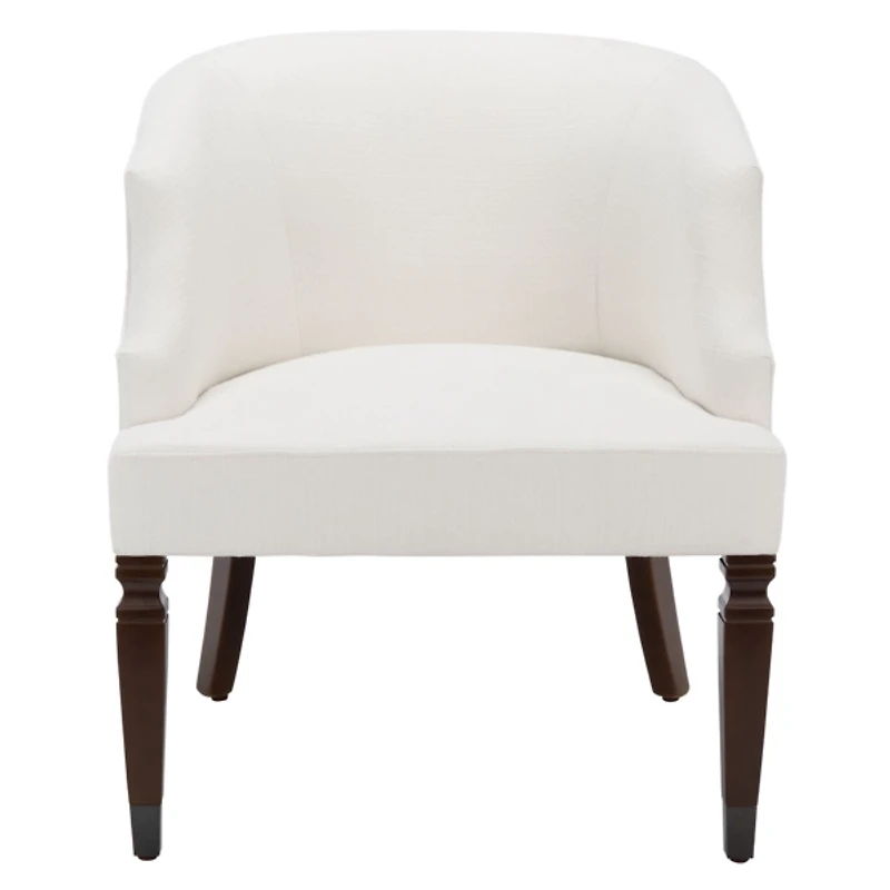 White Linen Upholstered Harriet Accent Chair