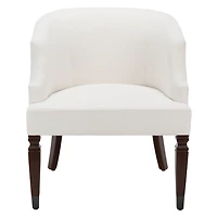 White Linen Upholstered Harriet Accent Chair