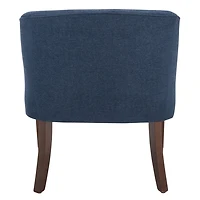 Navy Blue Linen Upholstered Harriet Accent Chair