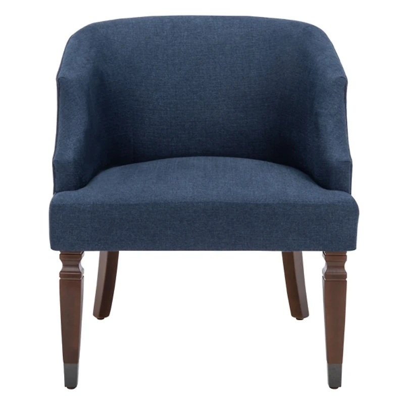 Navy Blue Linen Upholstered Harriet Accent Chair