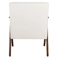 White Mid-Century Modern Sadie Accent Chair
