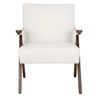 White Mid-Century Modern Sadie Accent Chair