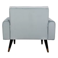 Slate Blue Tufted Velvet Lydia Accent Chair