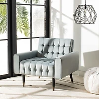 Slate Blue Tufted Velvet Lydia Accent Chair