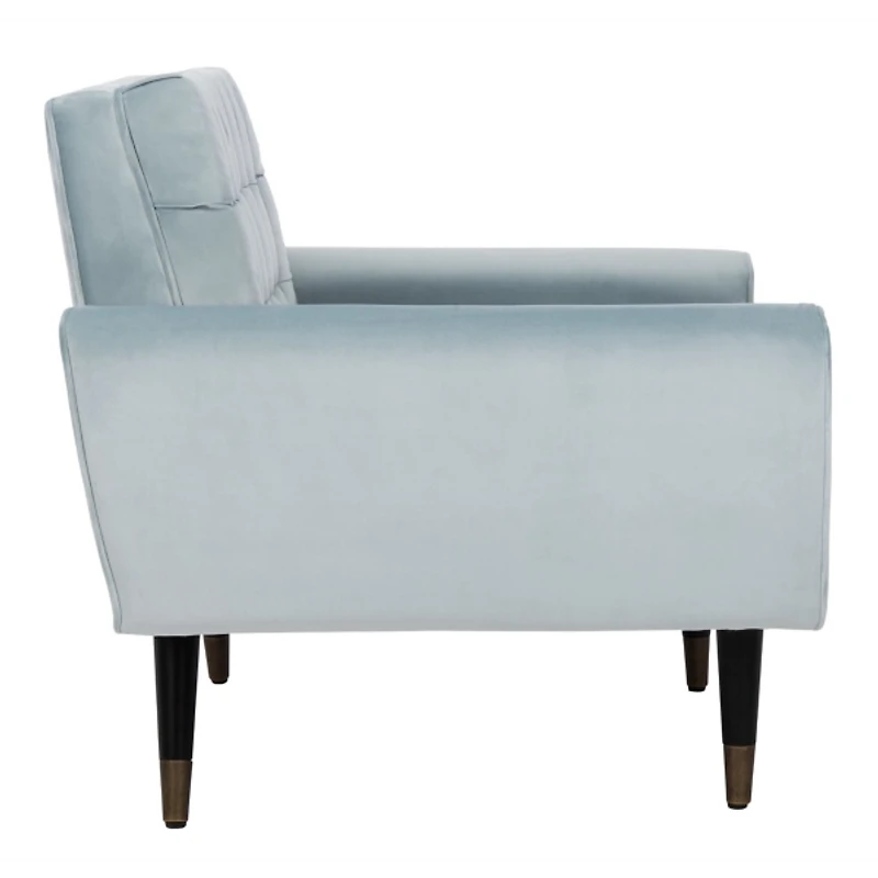 Slate Blue Tufted Velvet Lydia Accent Chair