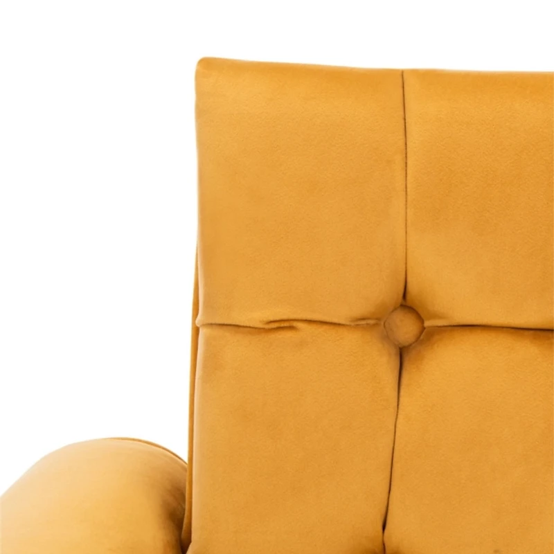 Gold Tufted Velvet Lydia Accent Chair